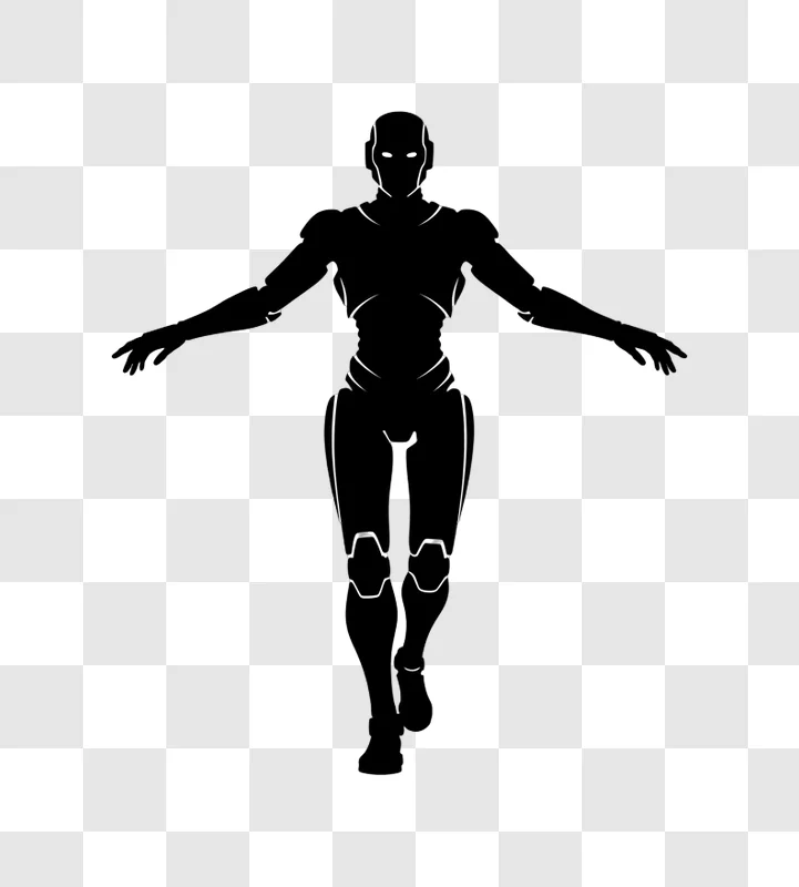 futuristic android outline edited