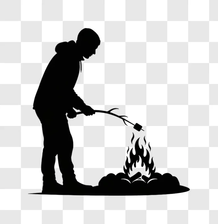 gardener watering ground silhouette edited