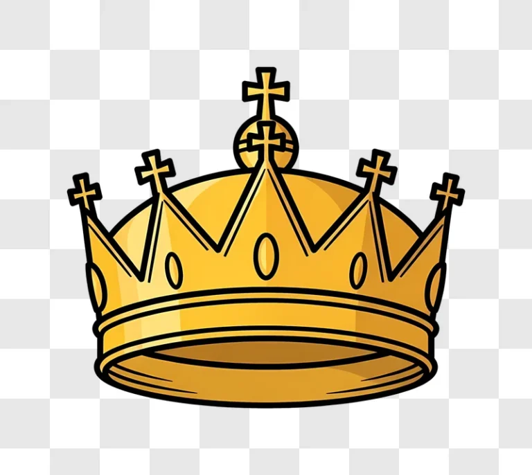 golden royal crown with crosses edited