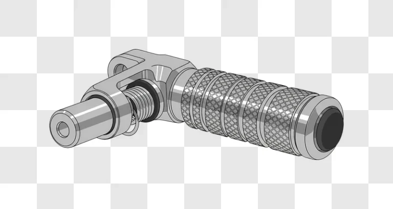 grayscale motorcycle footpeg isolated on white edited