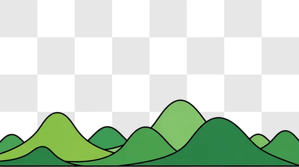 green hills landscape abstract art edited