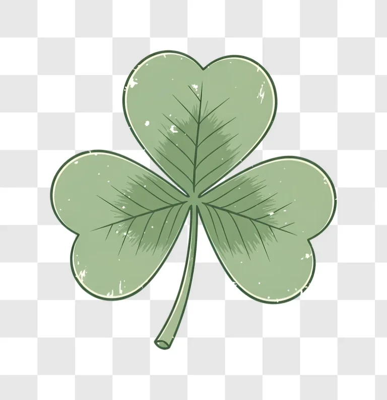 green shamrock leaf with faux texture edited