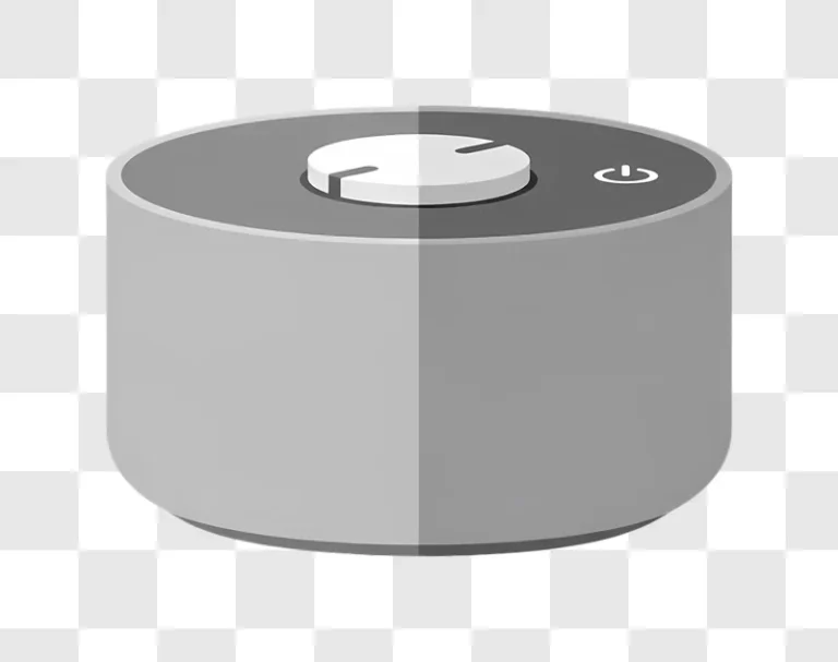grey puck shaped smart device knob power icon edited
