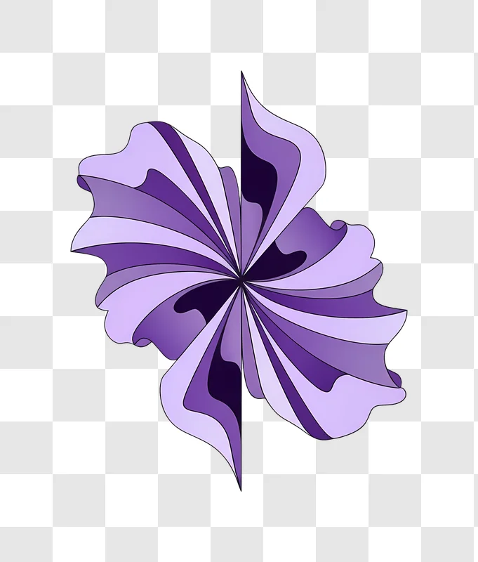 groovy floral swirl abstract in purple shades edited