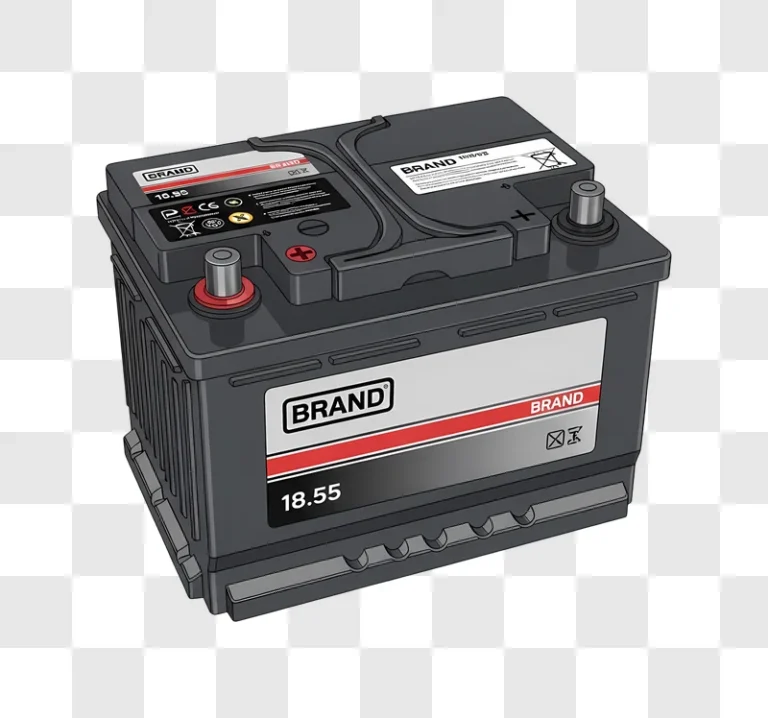 illustrated car battery on black background edited