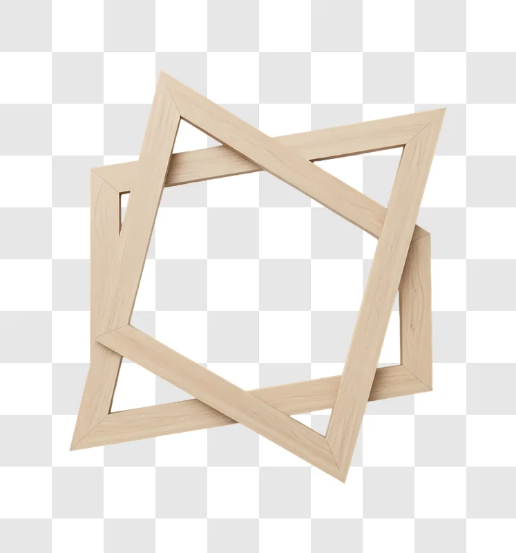 intertwined wooden picture frames abstract background edited