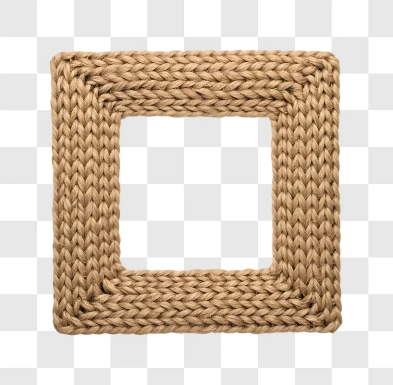knitted jute square frame with yellow center edited