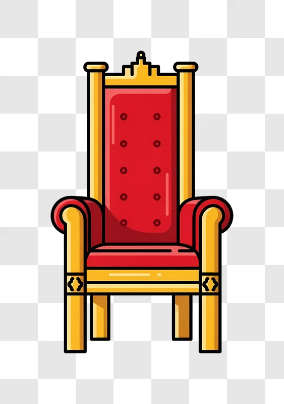 majestic red gold throne illustration edited