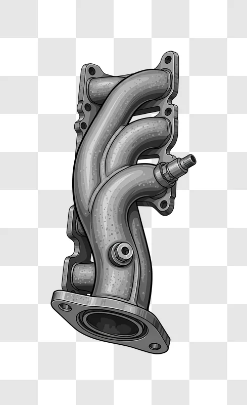 metal exhaust header cartoon edited