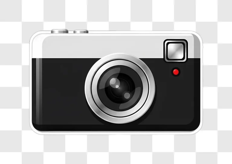 modern digital camera with red indicator light edited
