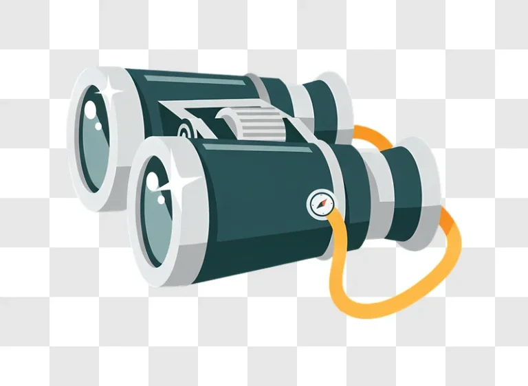 modern illustrated binoculars with compass edited