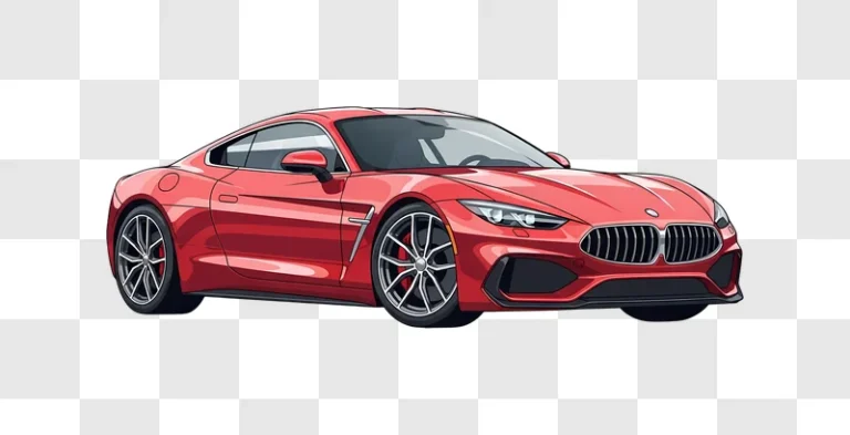 modern red sports car vector illustration