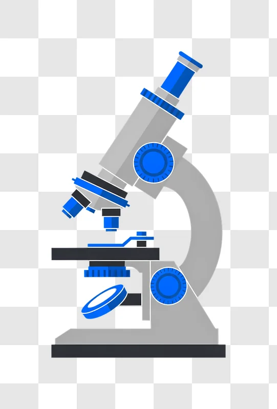 modern science microscope flat illustration edited