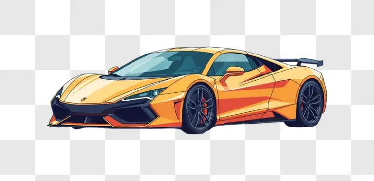 modern yellow sports car vector illustration edited