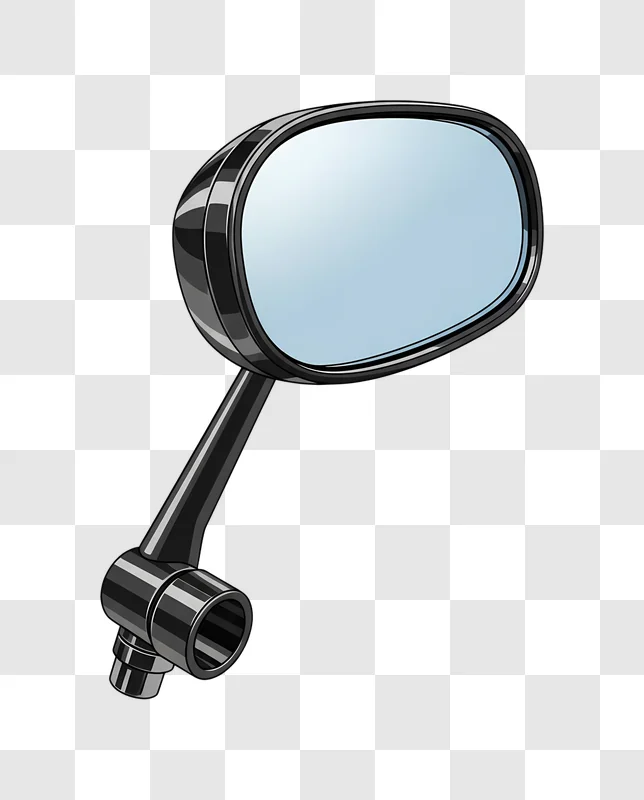 motorcycle rearview mirror illustration on black edited