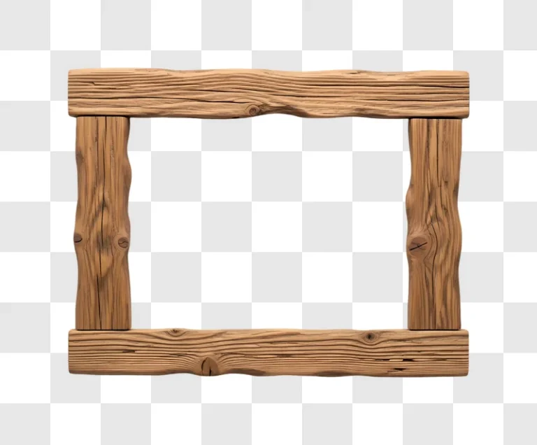 natural distressed wood frame empty border edited