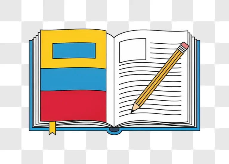 open book with pencil writing on pages edited