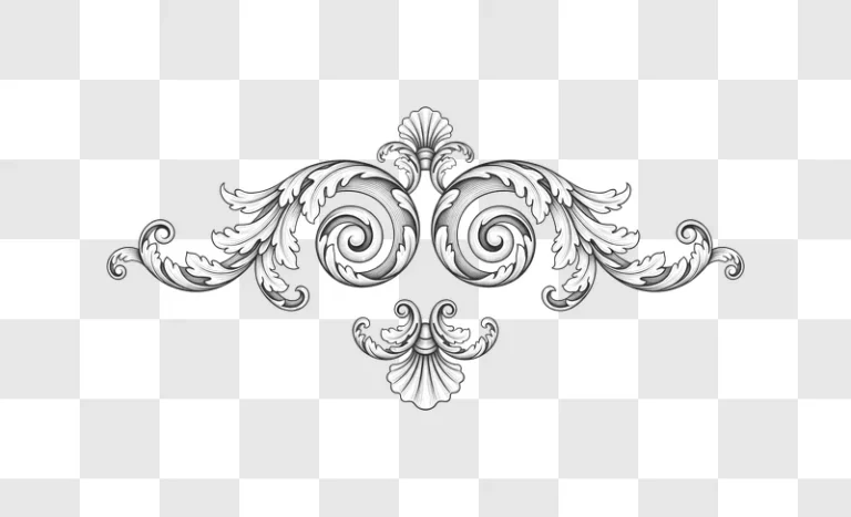 ornate acanthus leaf flourish design edited