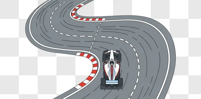 overhead view of formula car on race track edited