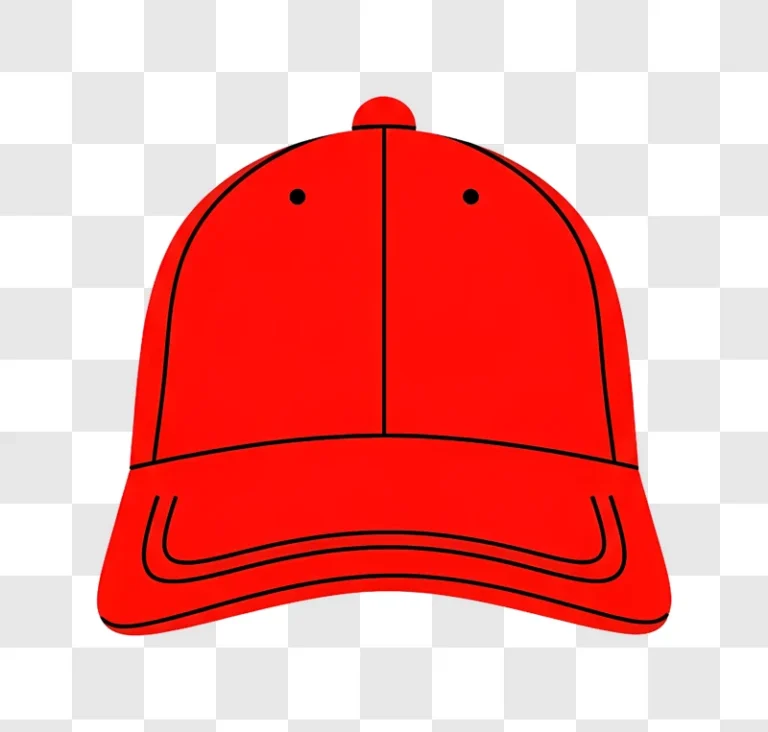 red baseball cap flat design illustration edited
