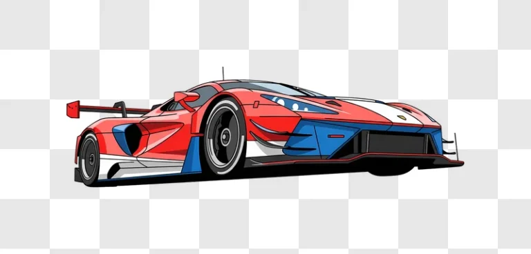 red blue white race car vector art edited