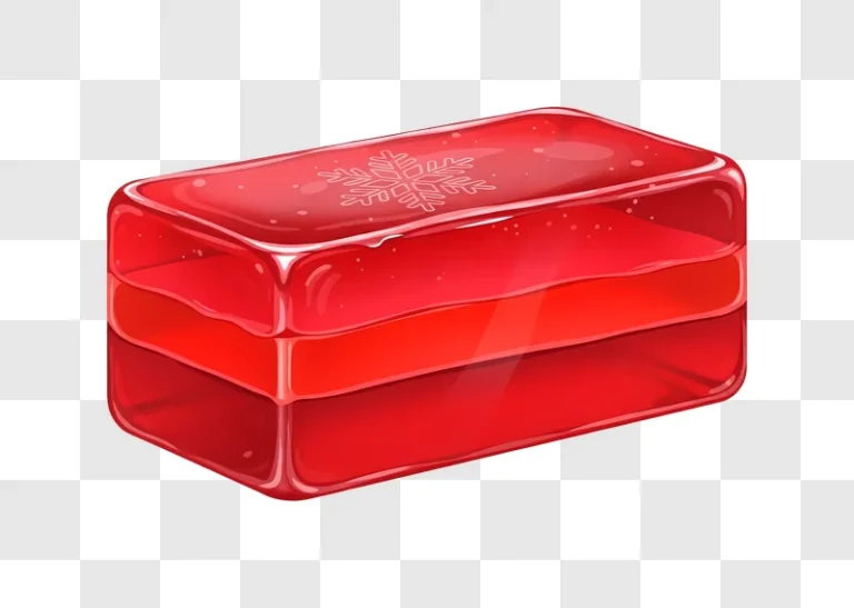 red gelatin block with snowflake design edited