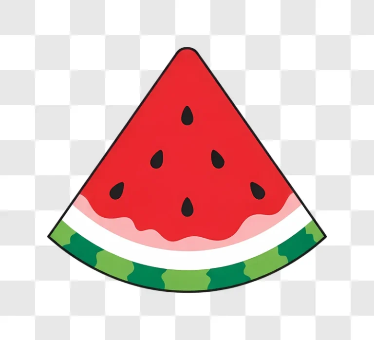 red watermelon slice with black seeds edited