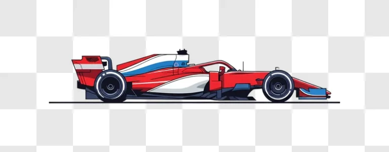red white blue f1 car illustration edited