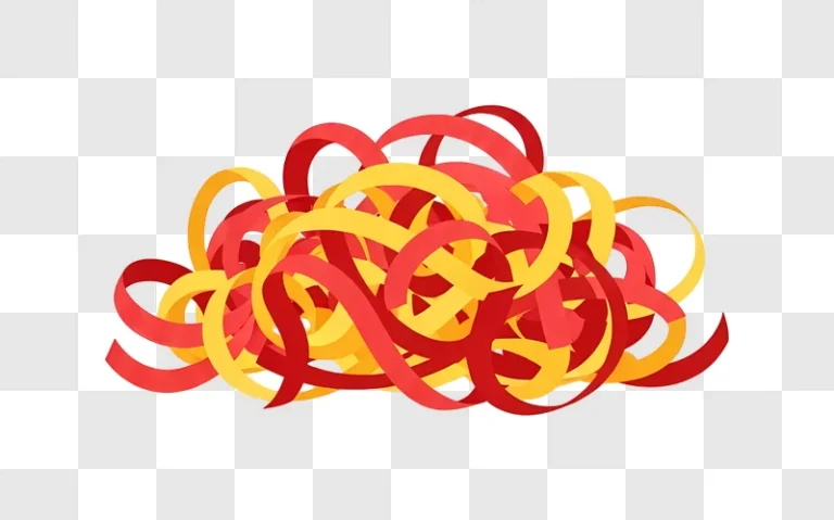 red and yellow ribbons abstract background edited