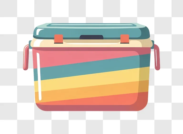 retro lunchbox with diagonal stripes design edited