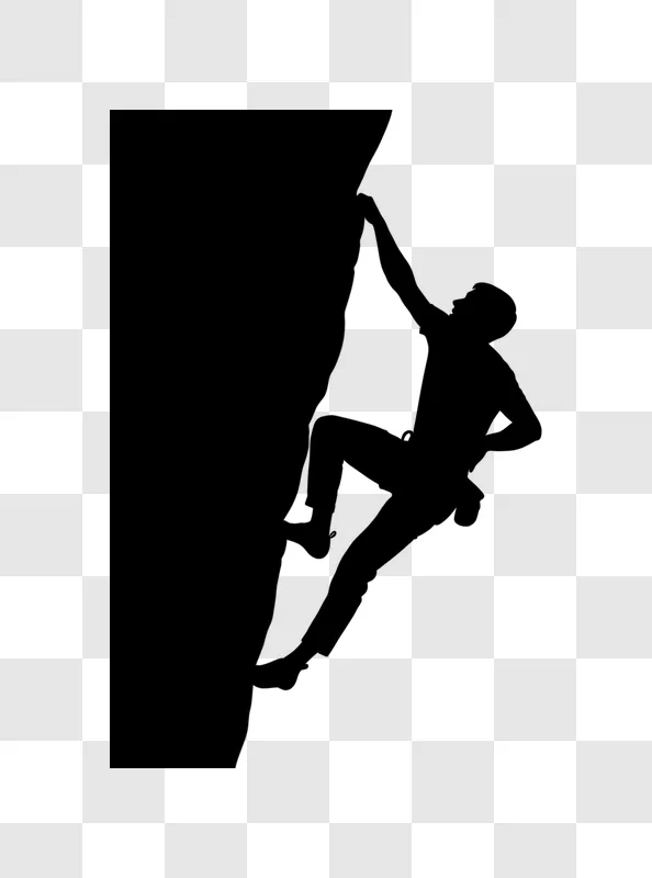 rock climber silhouette edited