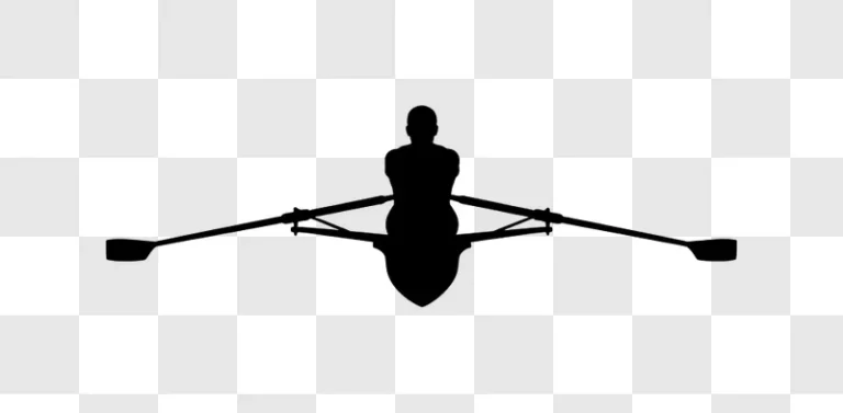 rower in scull boat silhouette icon edited