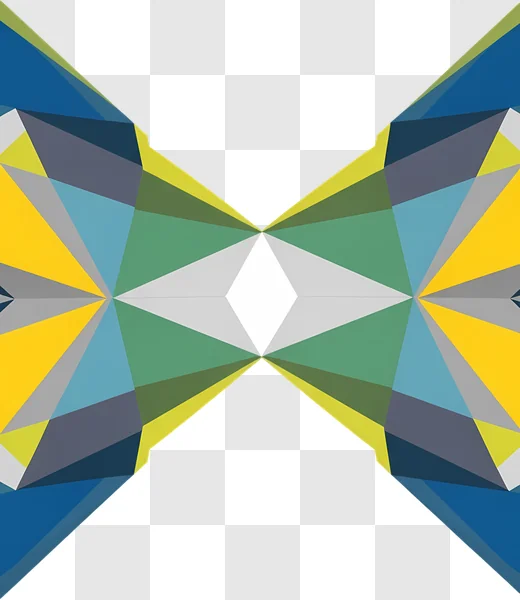 symmetrical vibrant geometric pattern glitch art edited