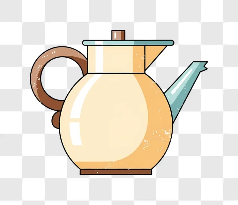 teapot with handle and spout edited