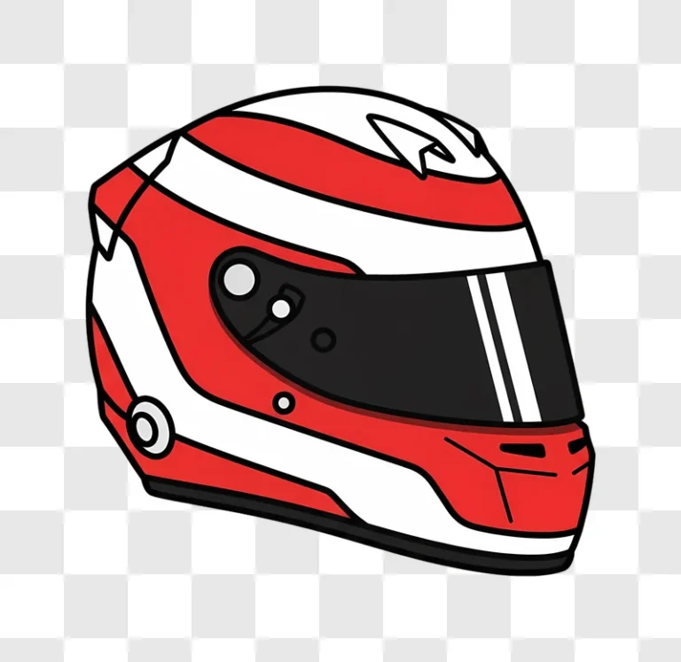 vector red and white racing helmet edited