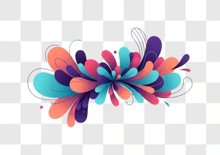 vibrant abstract floral swirls on dark background edited