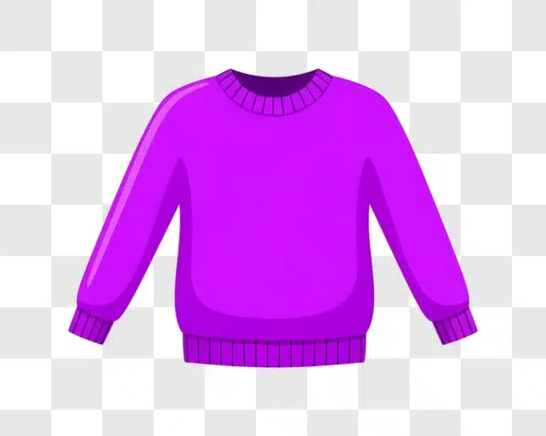 vibrant magenta cartoon sweater ribbed trim edited