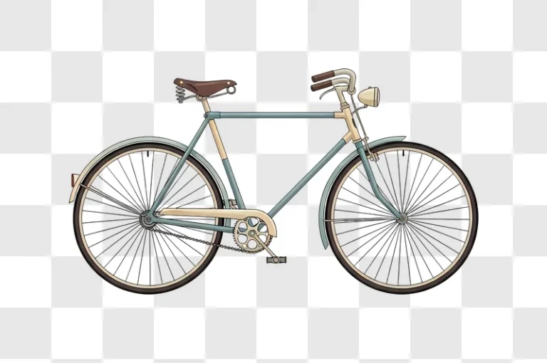 vintage bicycle with brown leather seat edited