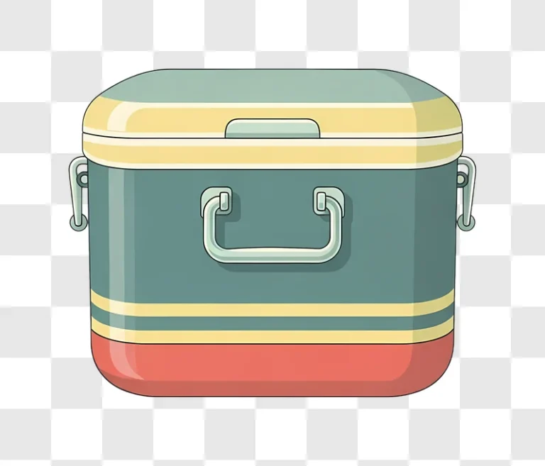 vintage blue and yellow cooler edited