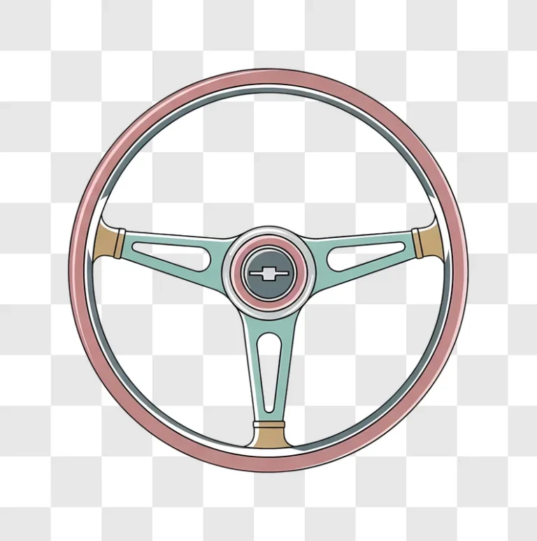 vintage chevrolet steering wheel detail edited
