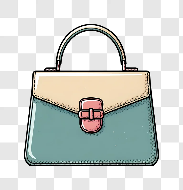 vintage handbag with pink clasp isolated edited