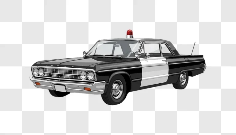 vintage twotone police car transparent image edited