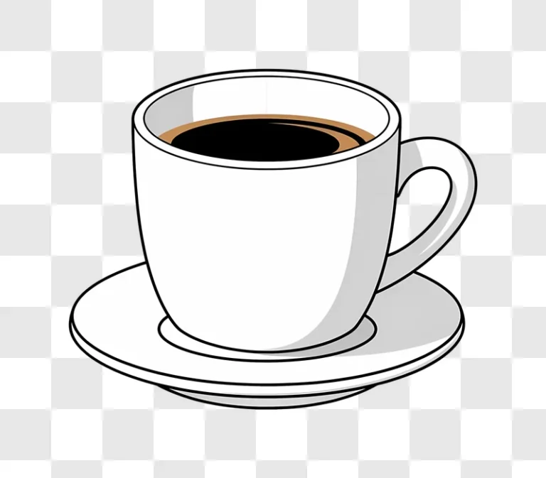 white coffee cup with dark brewed coffee edited