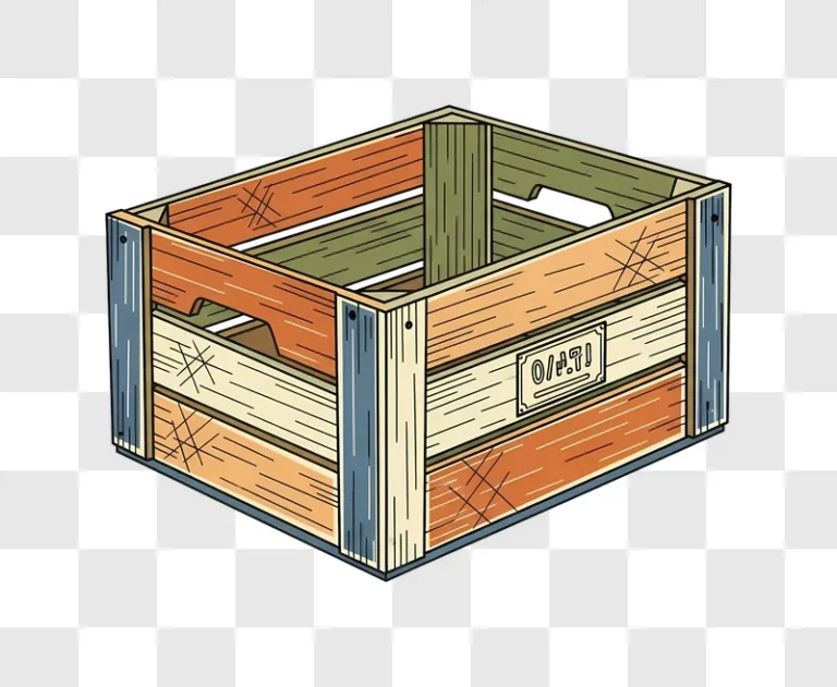 wooden crate with label on surface edited