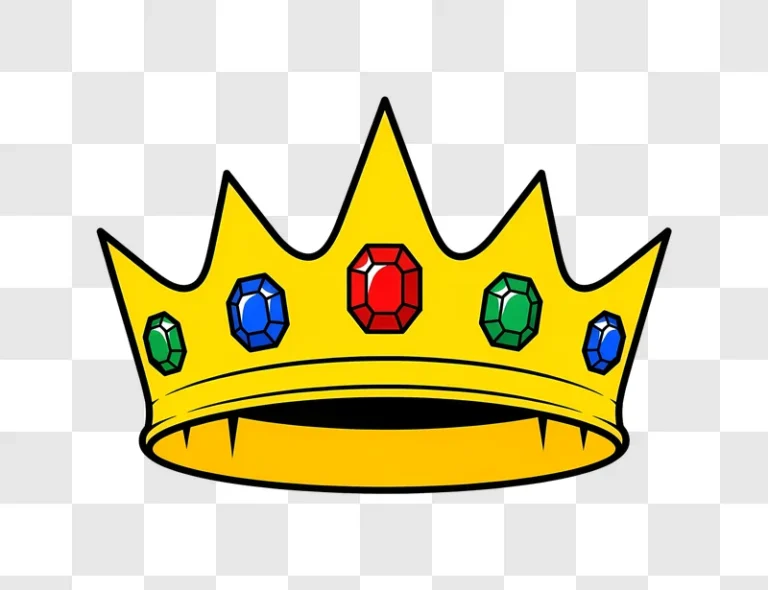 yellow crown with red blue and green jewels edited