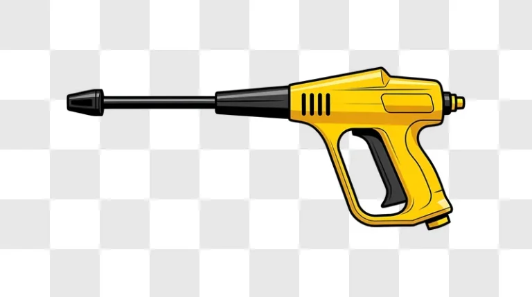 yellow pressure washer gun isolated edited