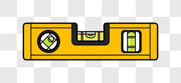 yellow spirit level tool cartoon edited