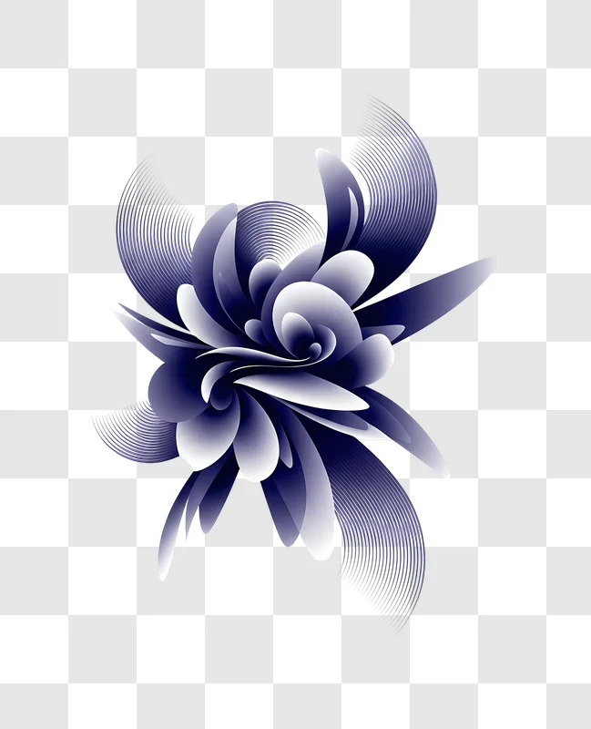 abstract blue intricate swirl on dark background