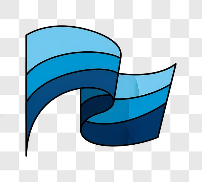 abstract blue wave flag waving