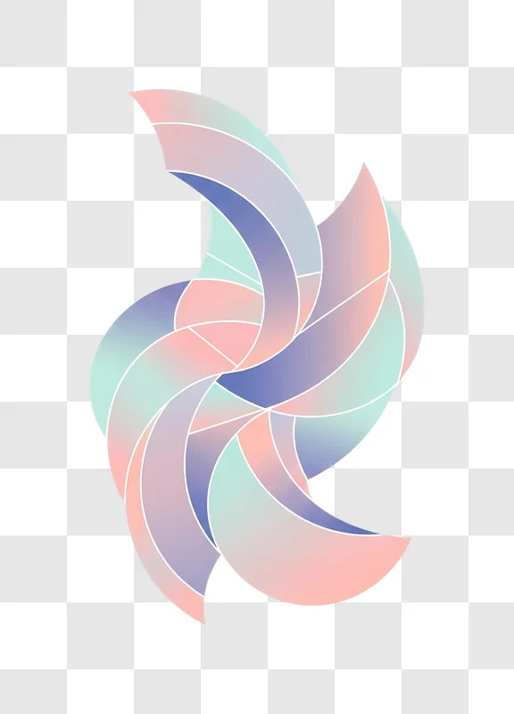 abstract pastel gradient swirling ribbons
